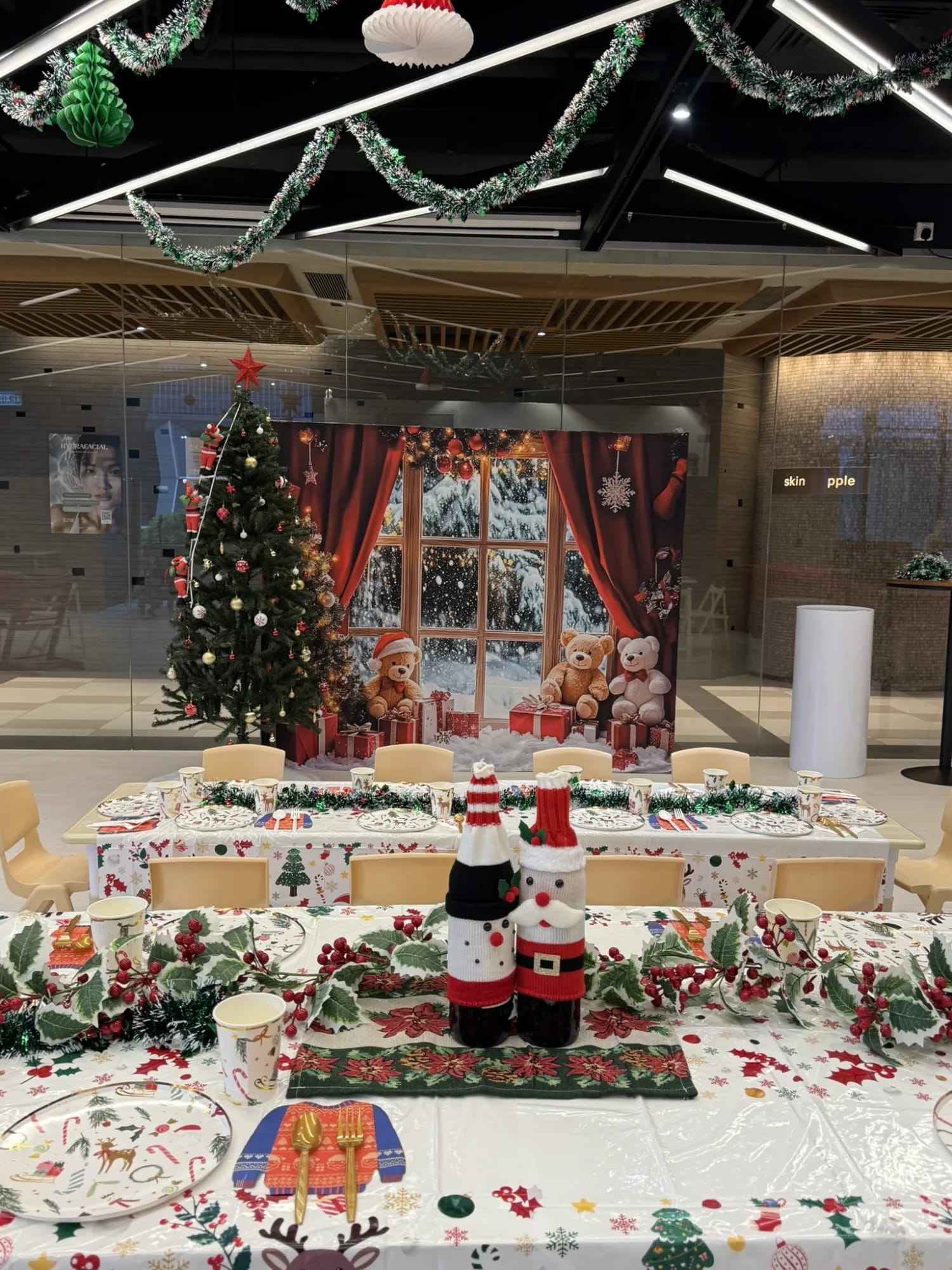 Little ones at a Christmas celebration