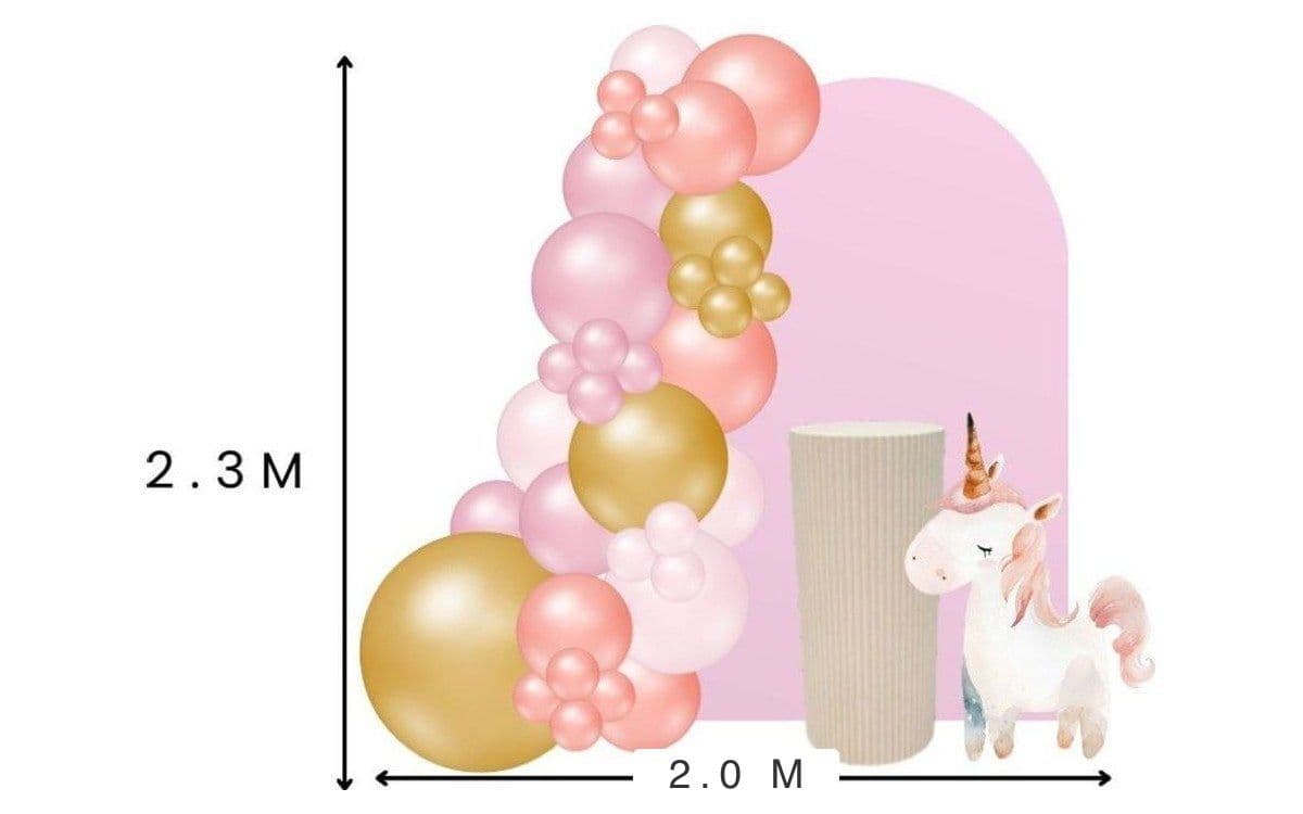 Newborn Backdrop (2.0×2.3m) — balloon-arch backdrop setup