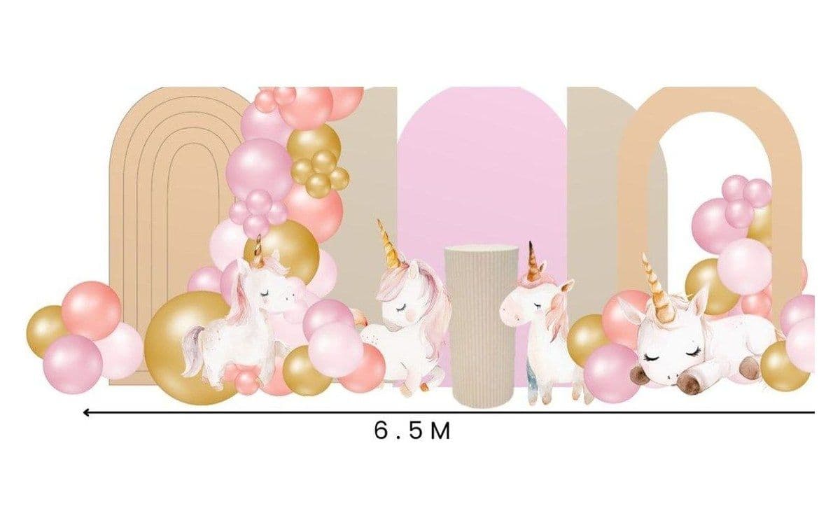 Toddler Backdrop (6.5m) — balloon-arch backdrop setup